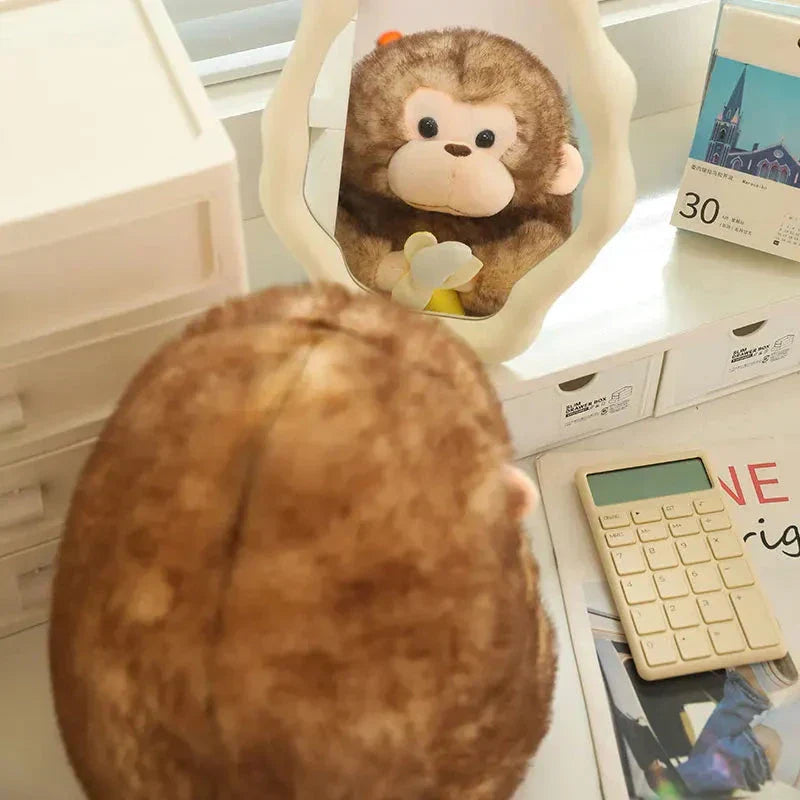 Maliben | Kawaii Yellow Brown Chunky Monkey With Banana Plushie