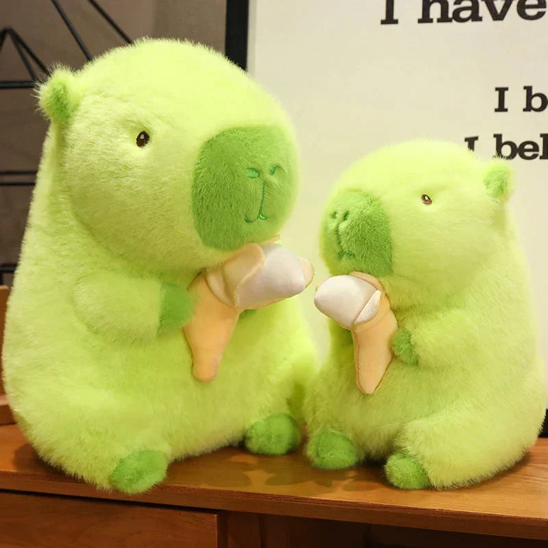 Maliben | Lime Green Capybara Banana Plush