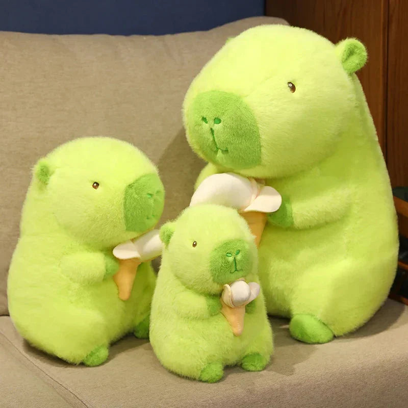 Maliben | Lime Green Capybara Banana Plush