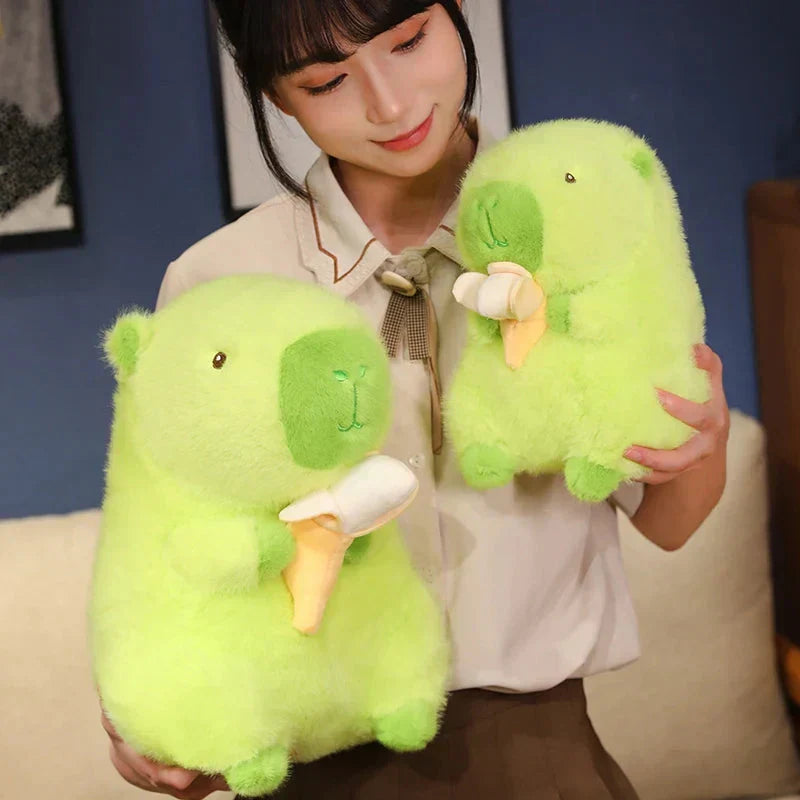 Maliben | Lime Green Capybara Banana Plush
