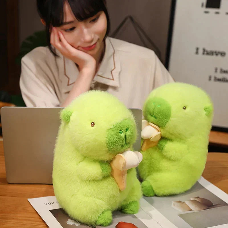Maliben | Lime Green Capybara Banana Plush