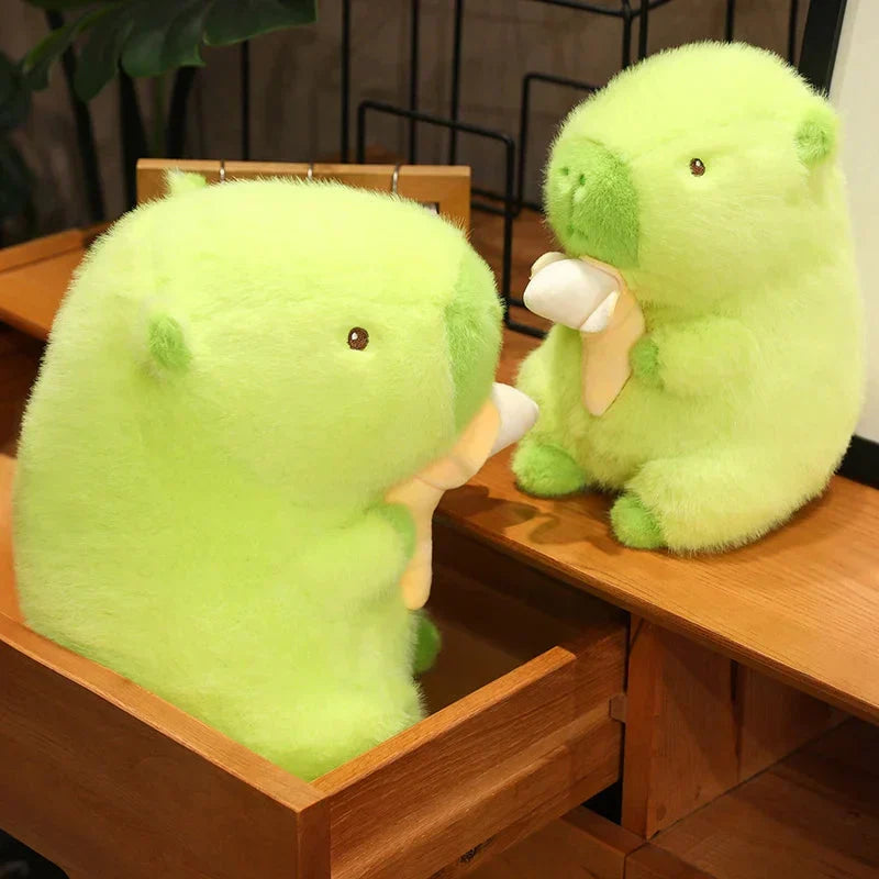Maliben | Lime Green Capybara Banana Plush