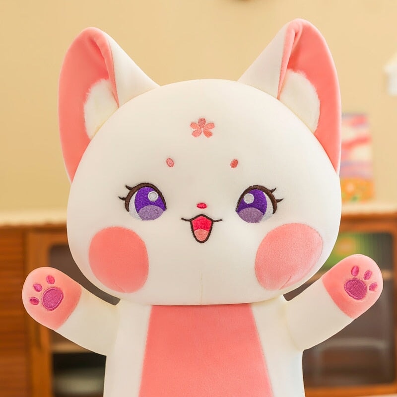 Maliben | Long Cuddly Sakura Fox Family Plushie