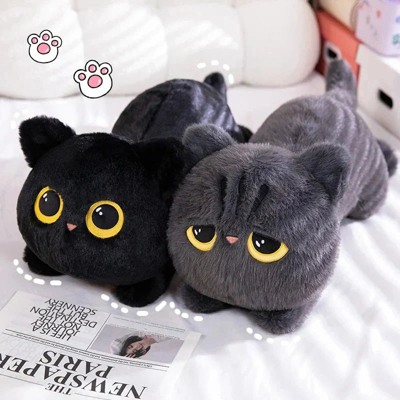 Maliben | Long Giant Black Gray Fluffy Cat Plushies