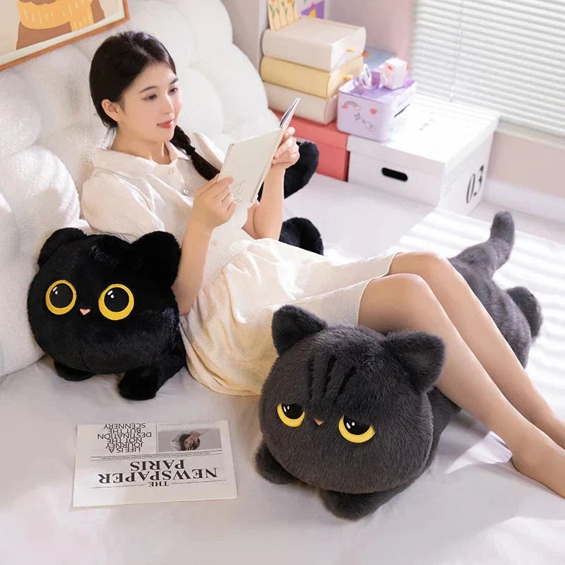Maliben | Long Giant Black Gray Fluffy Cat Plushies