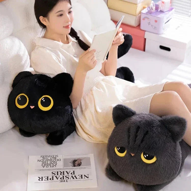 Maliben | Long Giant Black Gray Fluffy Cat Plushies