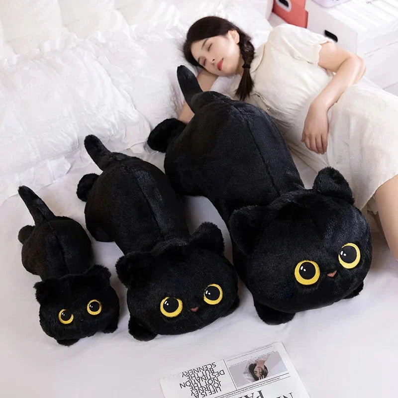 Maliben | Long Giant Black Gray Fluffy Cat Plushies