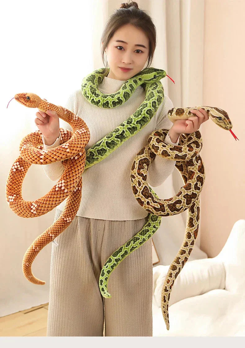 Maliben | Long Realistic Brown Green Orange Snake Plushies