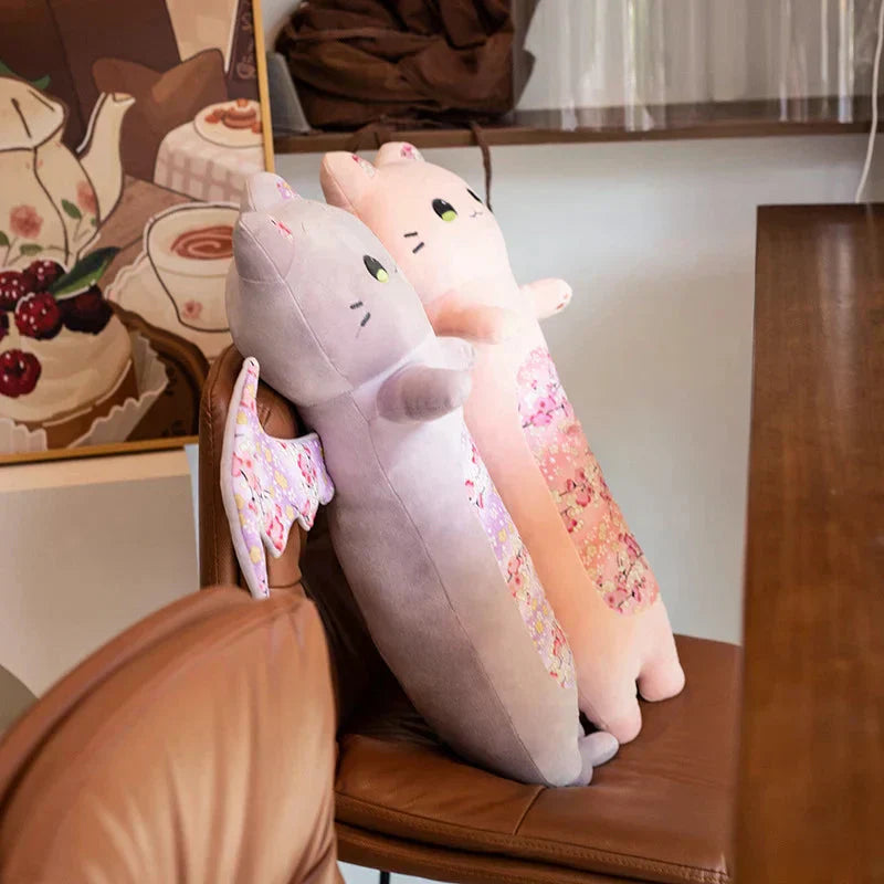 Maliben | Long Snuggly Luna & Solis Sakura Cat Plushies