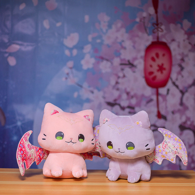Maliben | Luna & Solis The Kawaii Sakura Cats With Wings Plushies