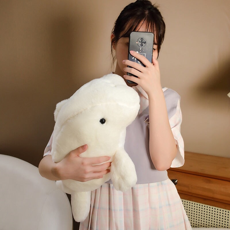 Maliben | Milo The Fluffy White Manatee Plush