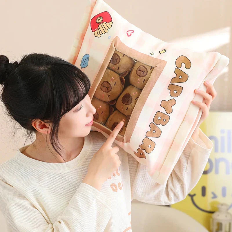 Maliben | Pink Brown Capybara Candy Bag Plushies