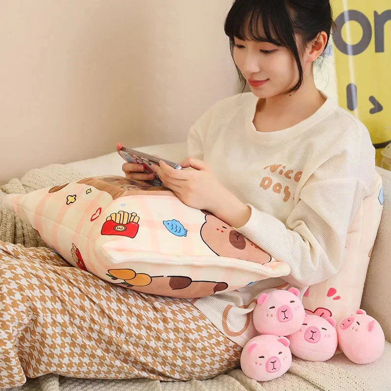 Maliben | Pink Brown Capybara Candy Bag Plushies