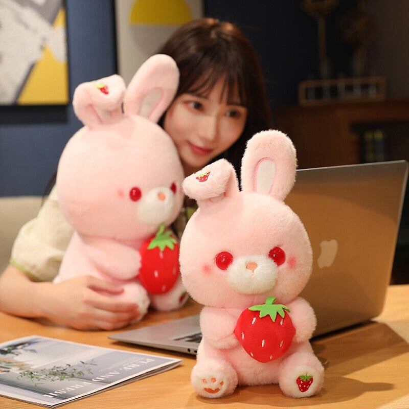 Maliben | Pink Strawberry Bunny Rabbit Plush
