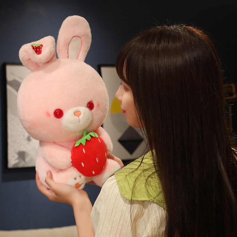 Maliben | Pink Strawberry Bunny Rabbit Plush