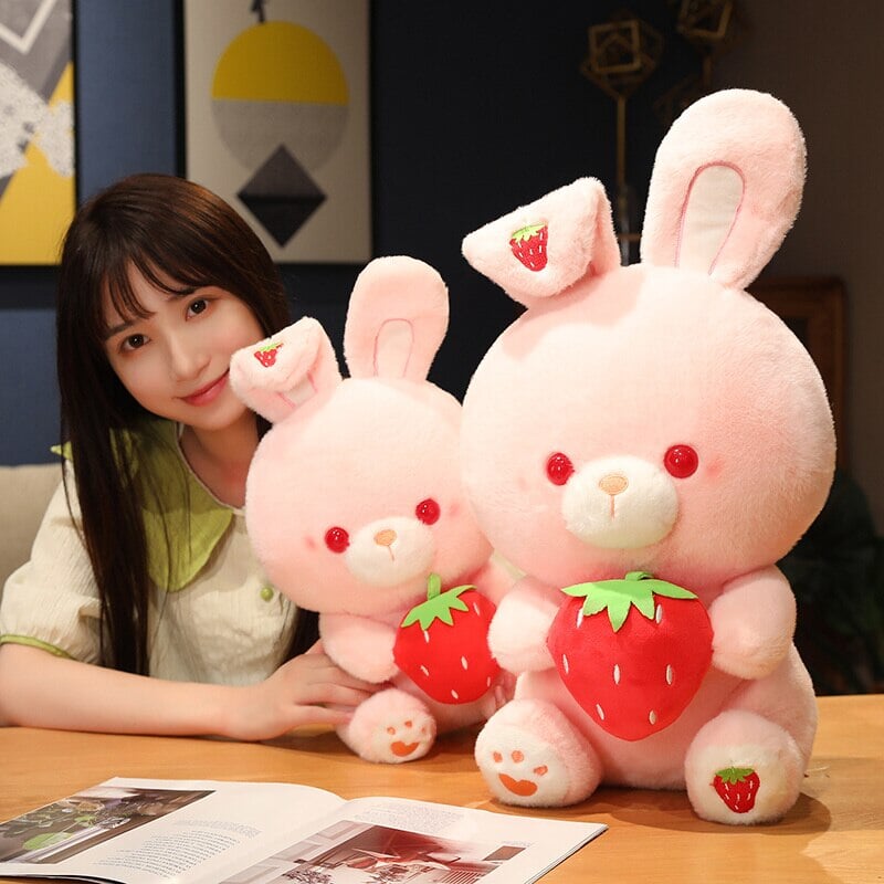 Maliben | Pink Strawberry Bunny Rabbit Plush