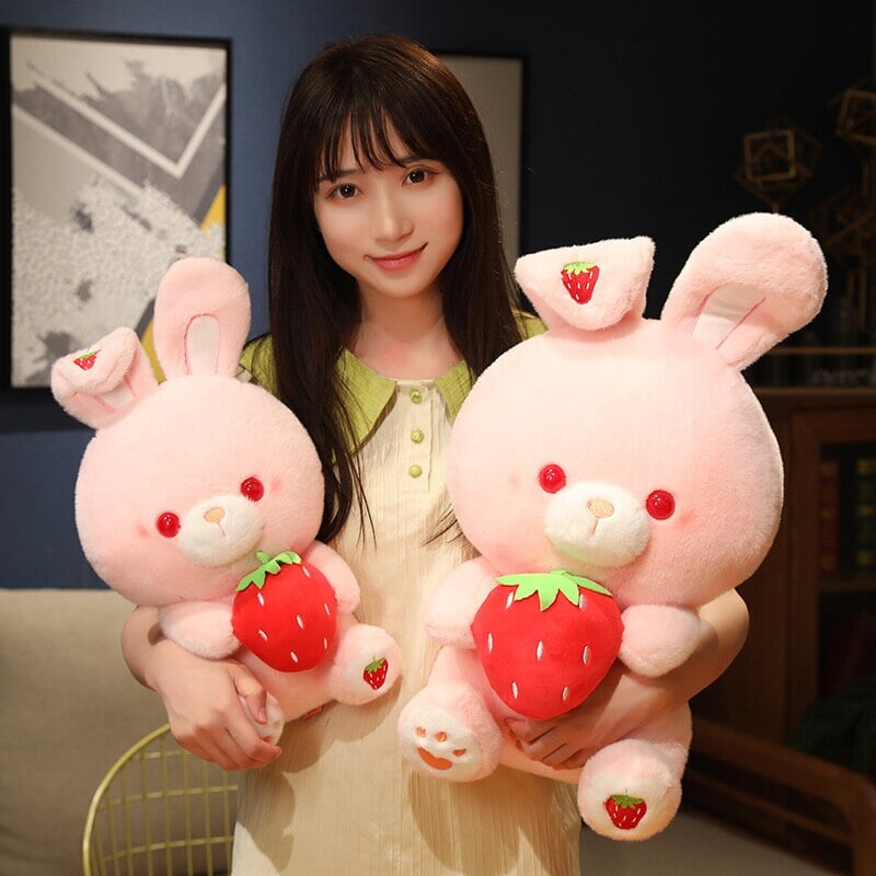Maliben | Pink Strawberry Bunny Rabbit Plush