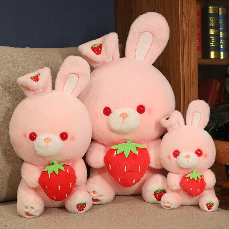Maliben | Pink Strawberry Bunny Rabbit Plush