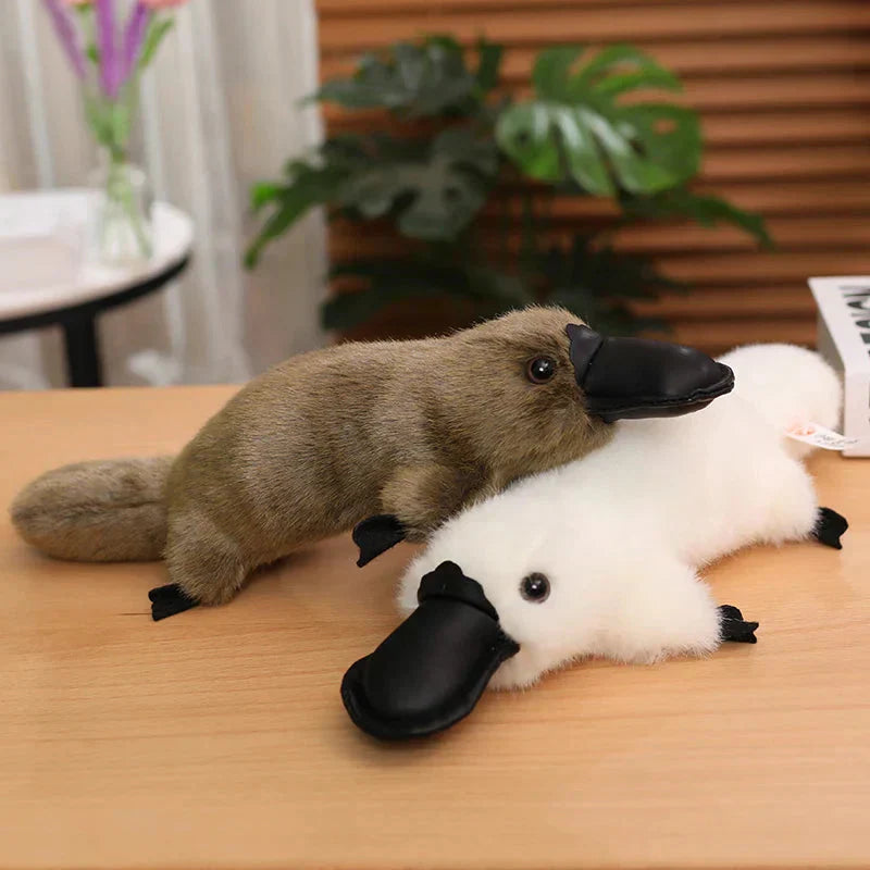 Maliben | Pleep The Fluffy Brown & White Platypus Plush