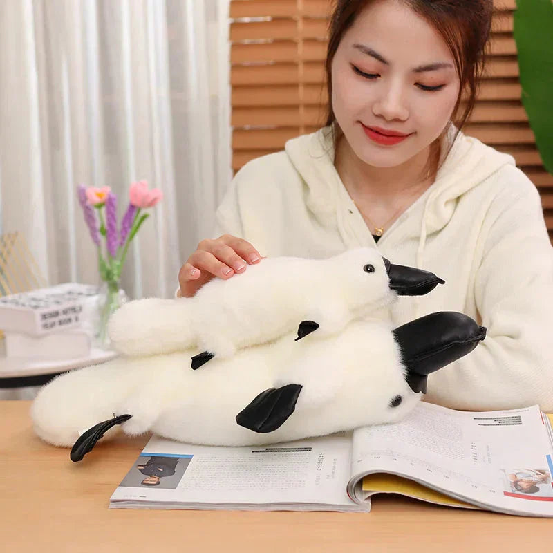 Maliben | Pleep The Fluffy Brown & White Platypus Plush