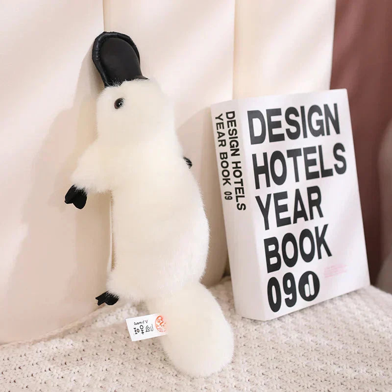 Maliben | Pleep The Fluffy Brown & White Platypus Plush