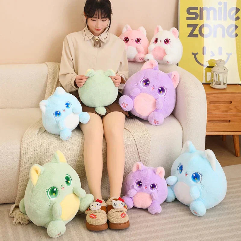 Maliben | Rainbow Fluffy Cat Squad Ball Plushies