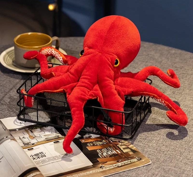 Maliben | Red Life-Like Octopus Plushie