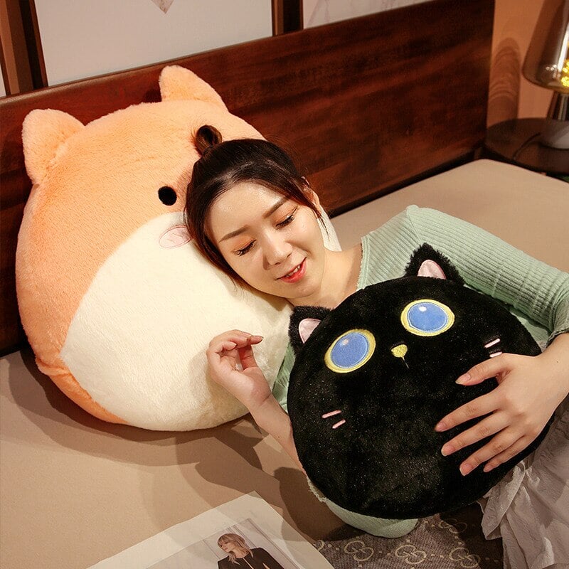Maliben | Round Cat Bunny Fox Pillow Plushie Collection