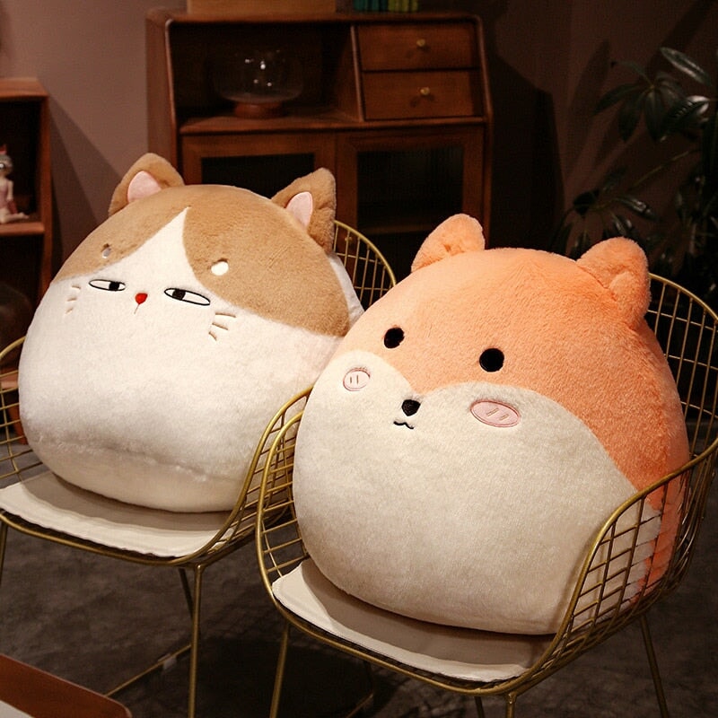 Maliben | Round Cat Bunny Fox Pillow Plushie Collection