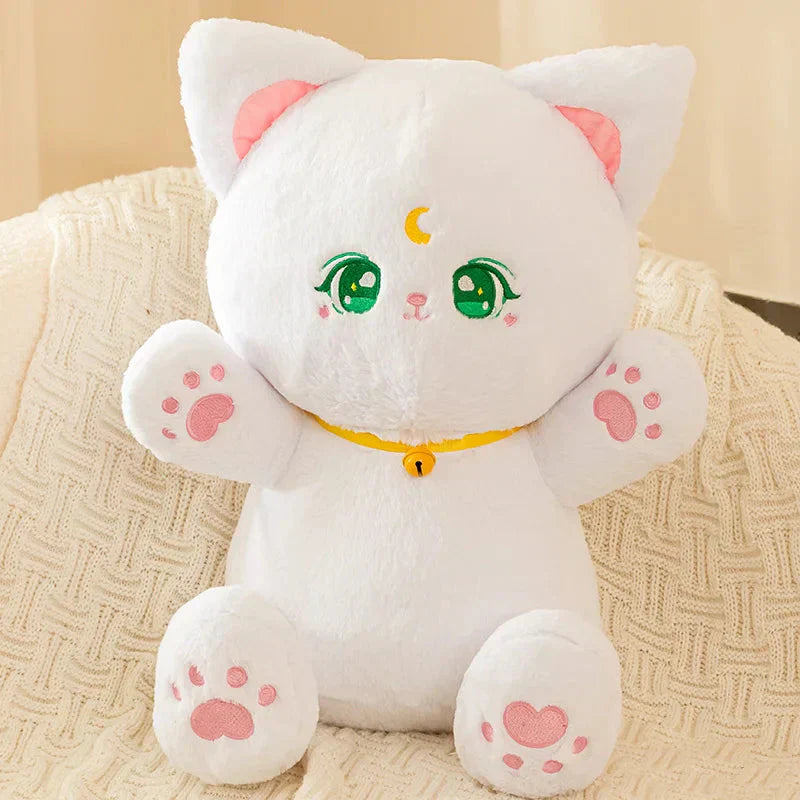 Maliben | Sailor Moon Fluffy Black White Cat Plushies