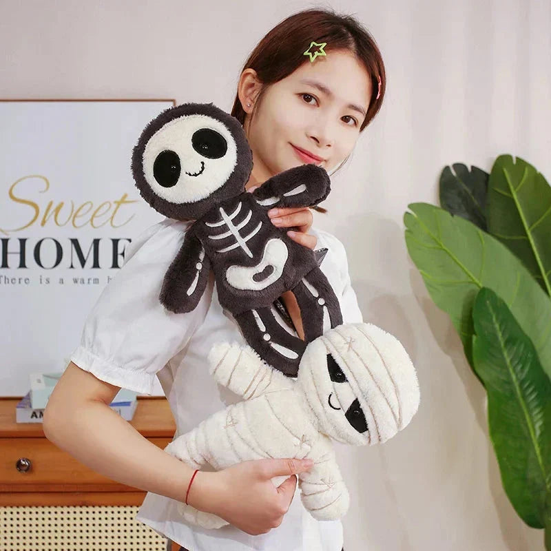Maliben | Scary Skeleton And Mummy Halloween Plushies