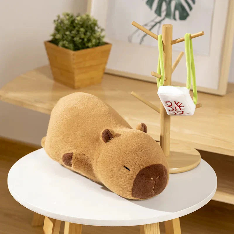 Maliben | Sleepy Capybara With Mahjong Backpack Plushie