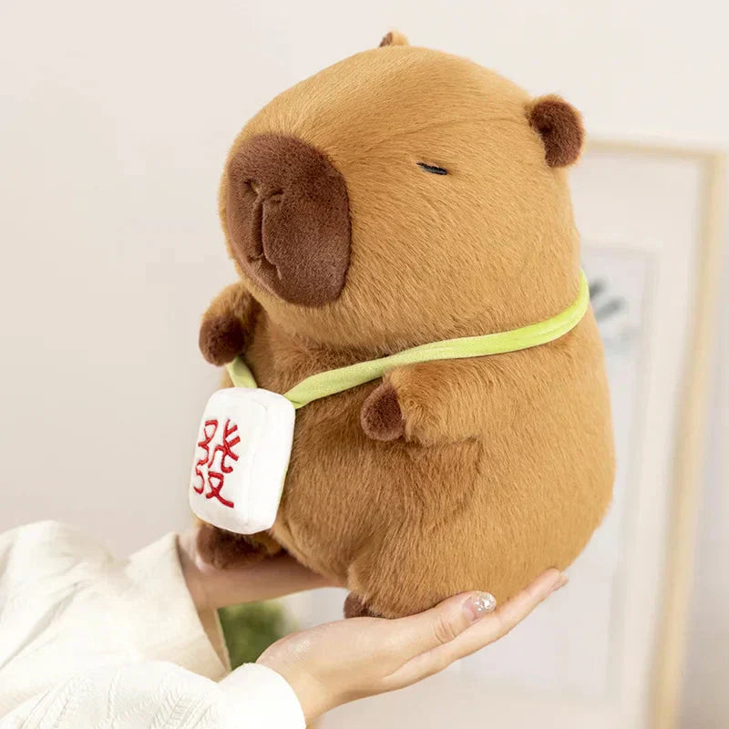 Maliben | Sleepy Capybara With Mahjong Backpack Plushie
