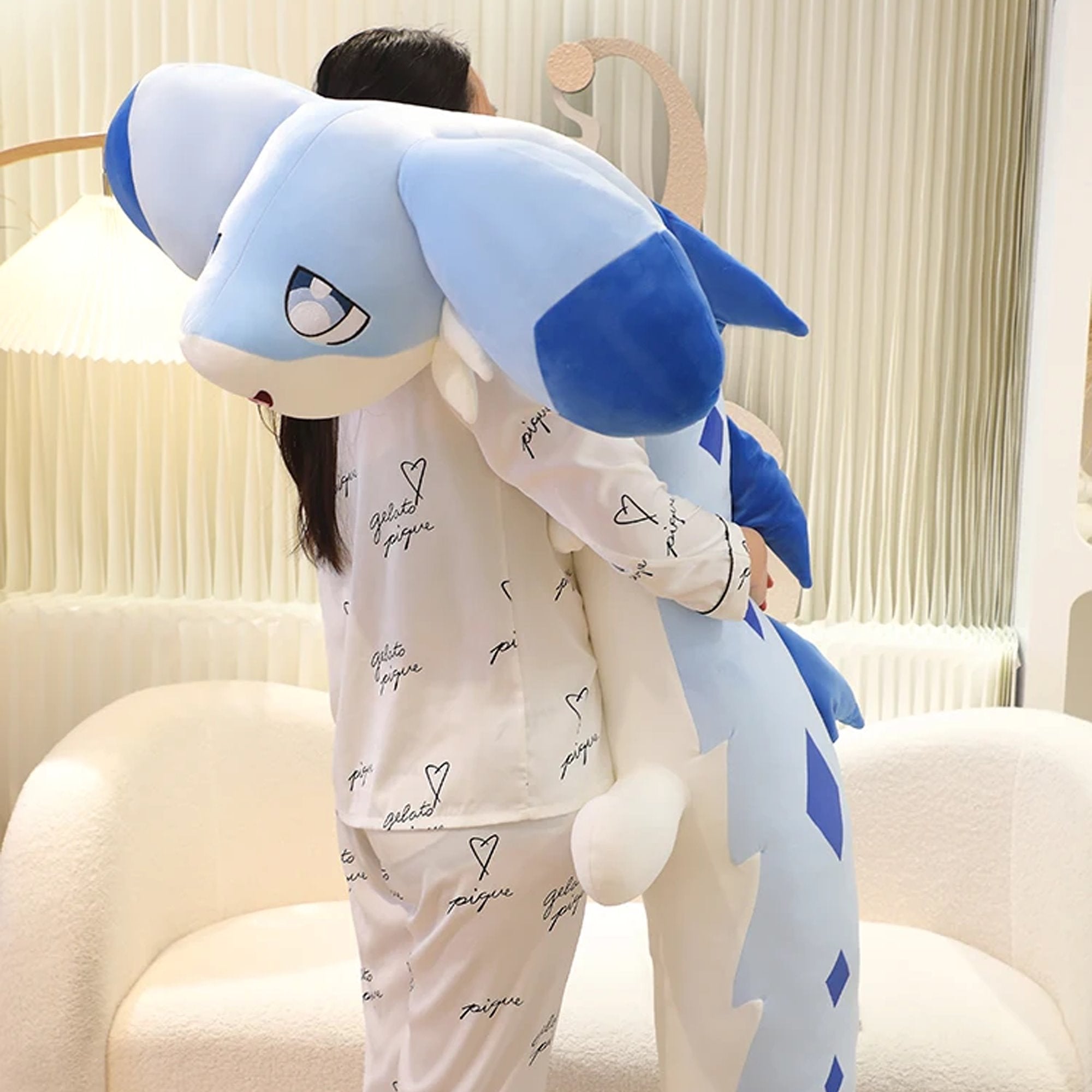 Maliben | Sofi The Long Kawaii Baby Blue Hybrid Dragon Plushie