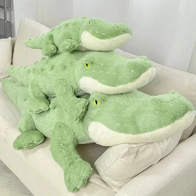 Maliben | Soft Fluffy Green Crocodile Plush Toy
