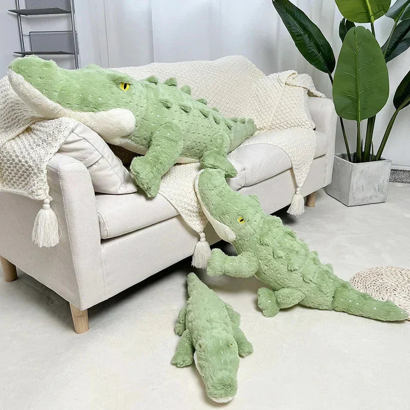 Maliben | Soft Fluffy Green Crocodile Plush Toy
