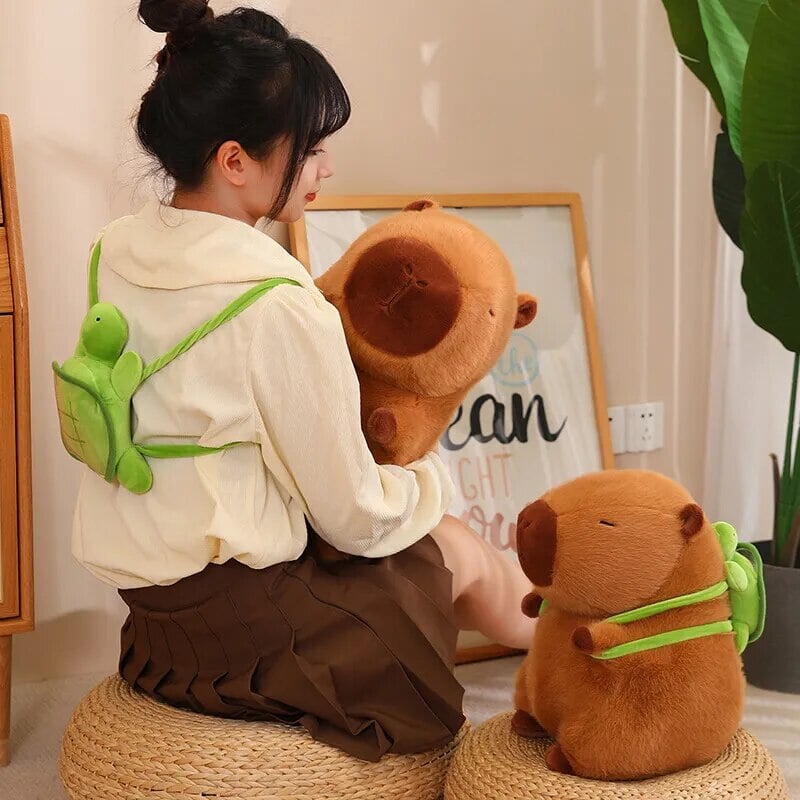 Maliben | The Adorable Capybara Turtle Back Pack Plushies