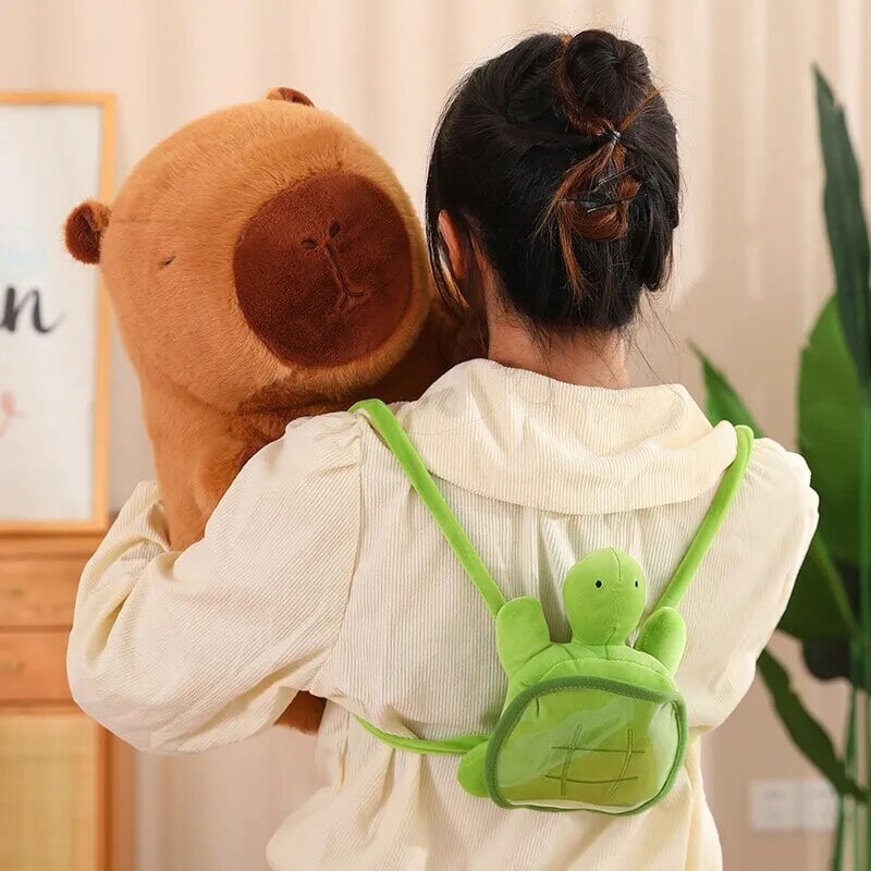 Maliben | The Adorable Capybara Turtle Back Pack Plushies