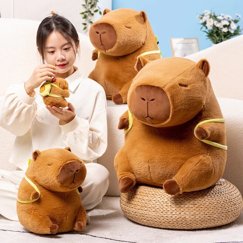 Maliben | The Kawaii Capybara With Mini Avocado Backpack Plushie