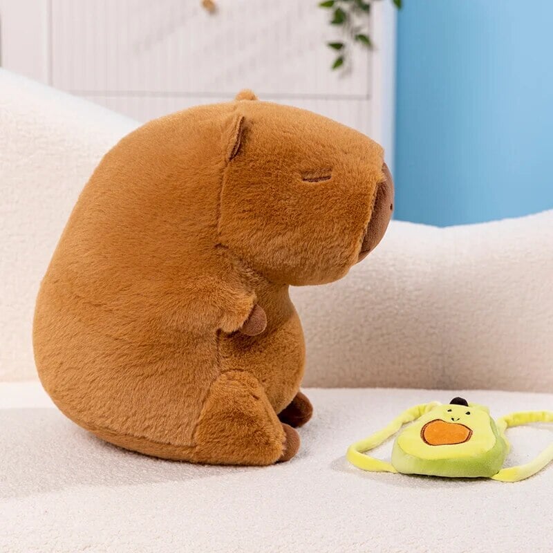 Maliben | The Kawaii Capybara With Mini Avocado Backpack Plushie