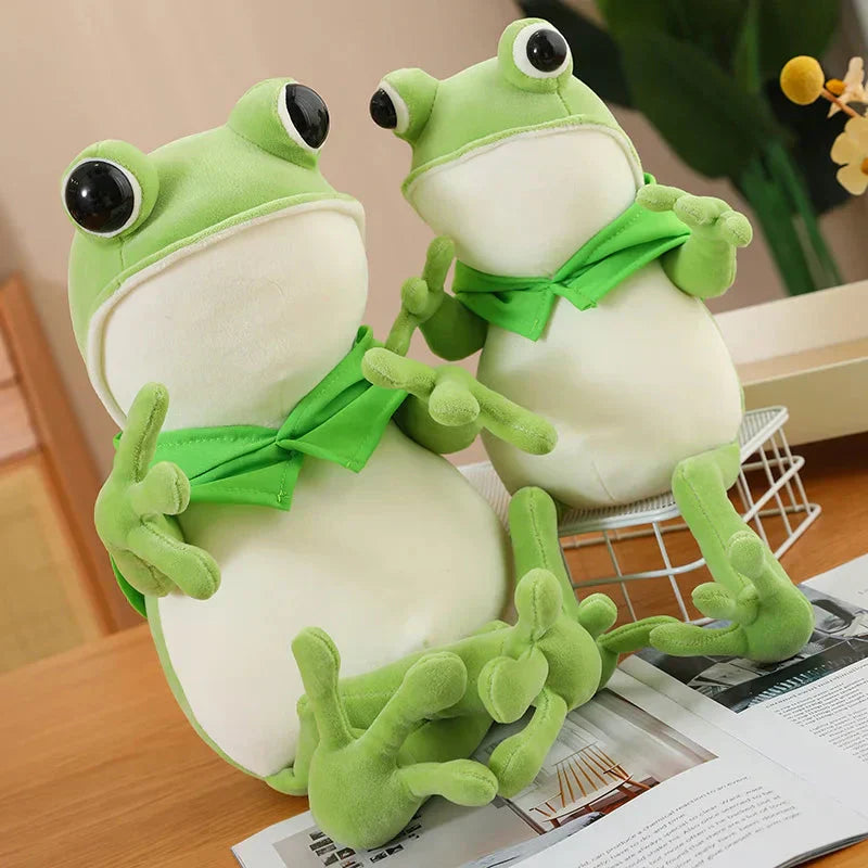 Maliben | Tito The Funny Green Frog Plush With Hat
