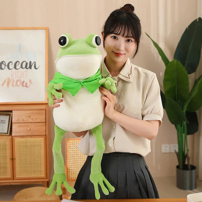 Maliben | Tito The Funny Green Frog Plush With Hat