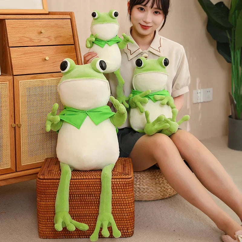 Maliben | Tito The Funny Green Frog Plush With Hat