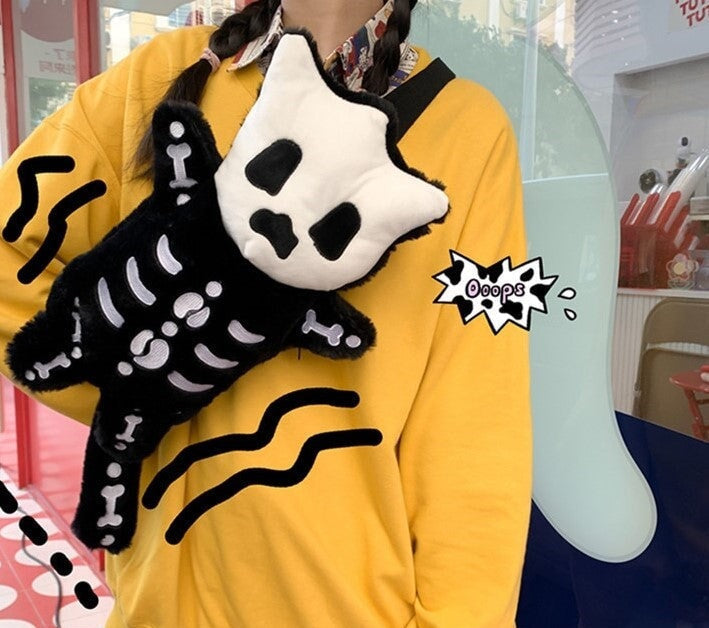 Maliben | Whisper The Mini Skeleton Plush Backpack
