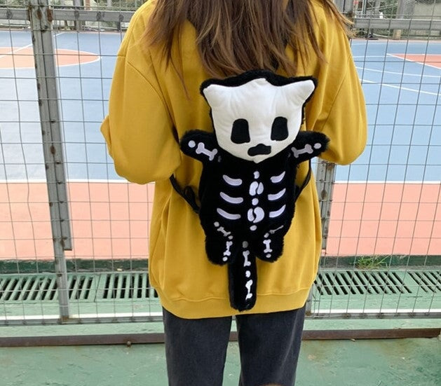 Maliben | Whisper The Mini Skeleton Plush Backpack