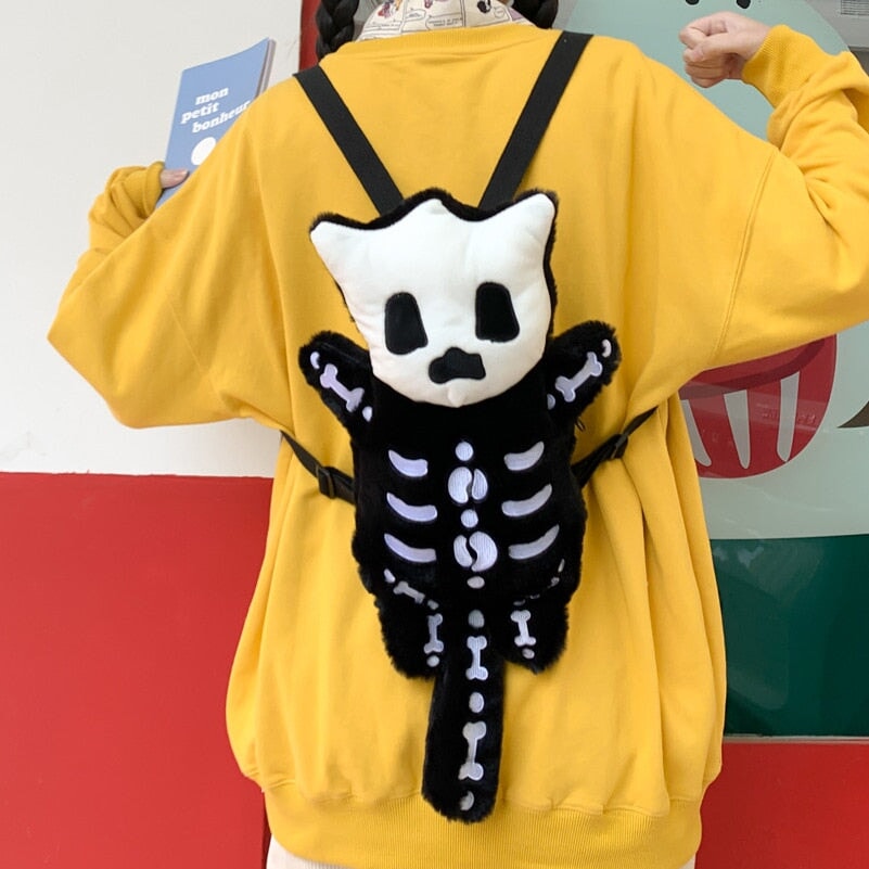 Maliben | Whisper The Mini Skeleton Plush Backpack