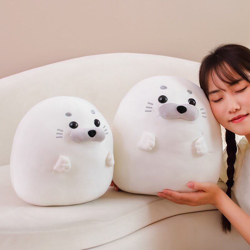 Maliben | White Blue Baby Seal Plushies