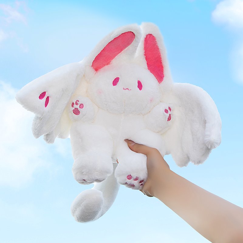 Maliben | White Kawaii Fluffy Bat Plushie