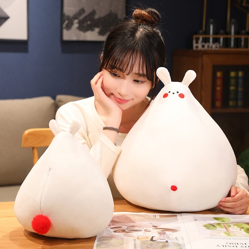 Maliben | Zuki The White Bunny Plushie With Mini Face
