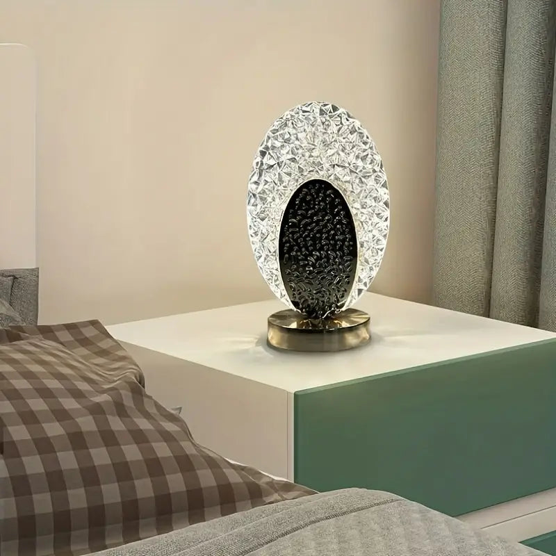 Maliben | Plumalux Table Lamp Peacock Design | Cordless & Usb Rechargeable | Dimmable Led Light | 22×13.5 Cm | Abs Housing